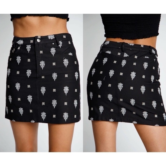 Love Riche Dresses & Skirts - Black & white Jean Skirt by Love Riche new